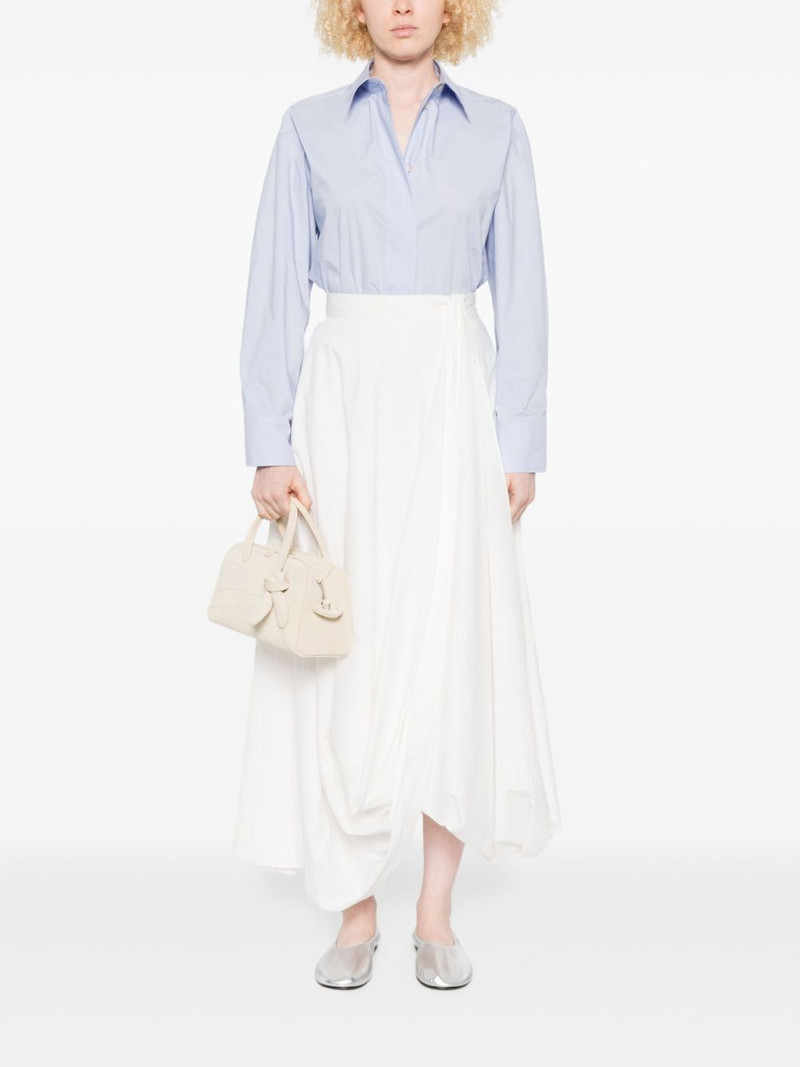 forte_forte long-sleeve curved-hem shirt outlook