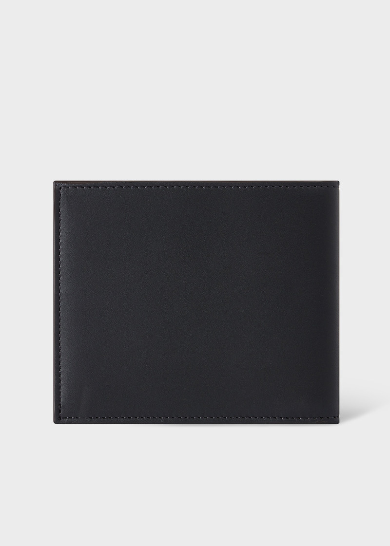 Paul Smith Black 'Signature Stripe' Coated Canvas Billfold Wallet outlook