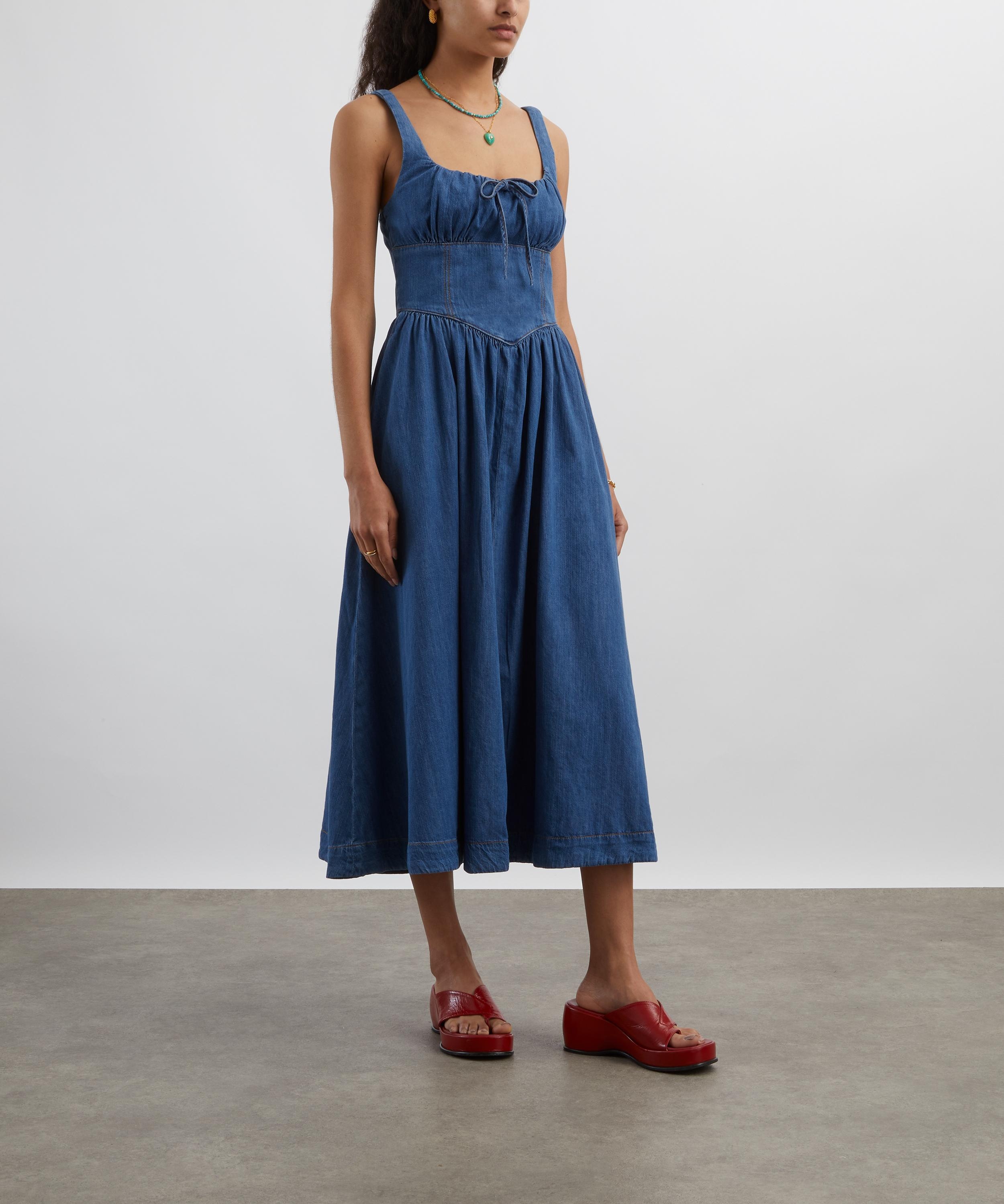 Balia Denim Midi Dress - 3