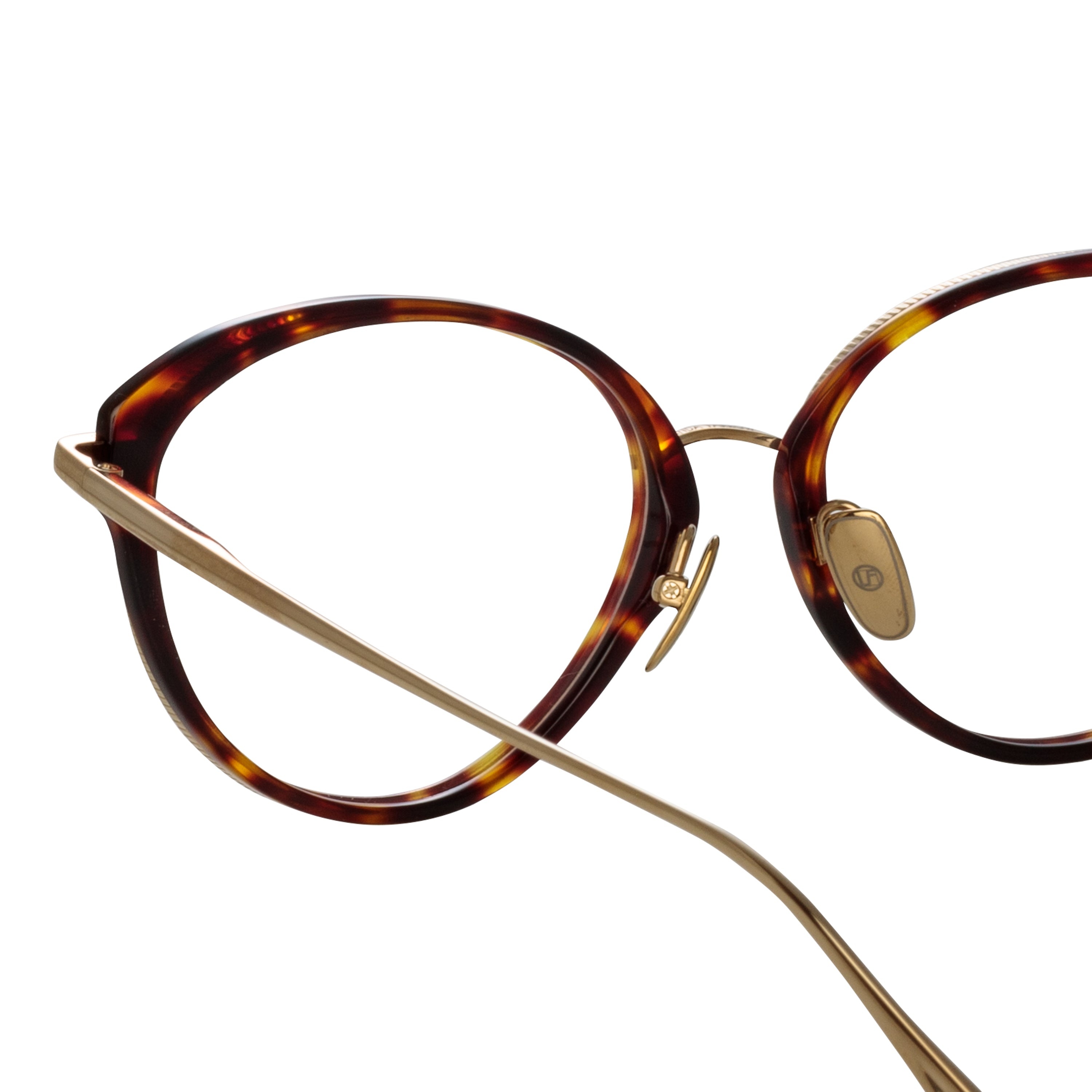 LINDA FARROW SONG CAT EYE OPTICAL FRAME IN TORTOISESHELL