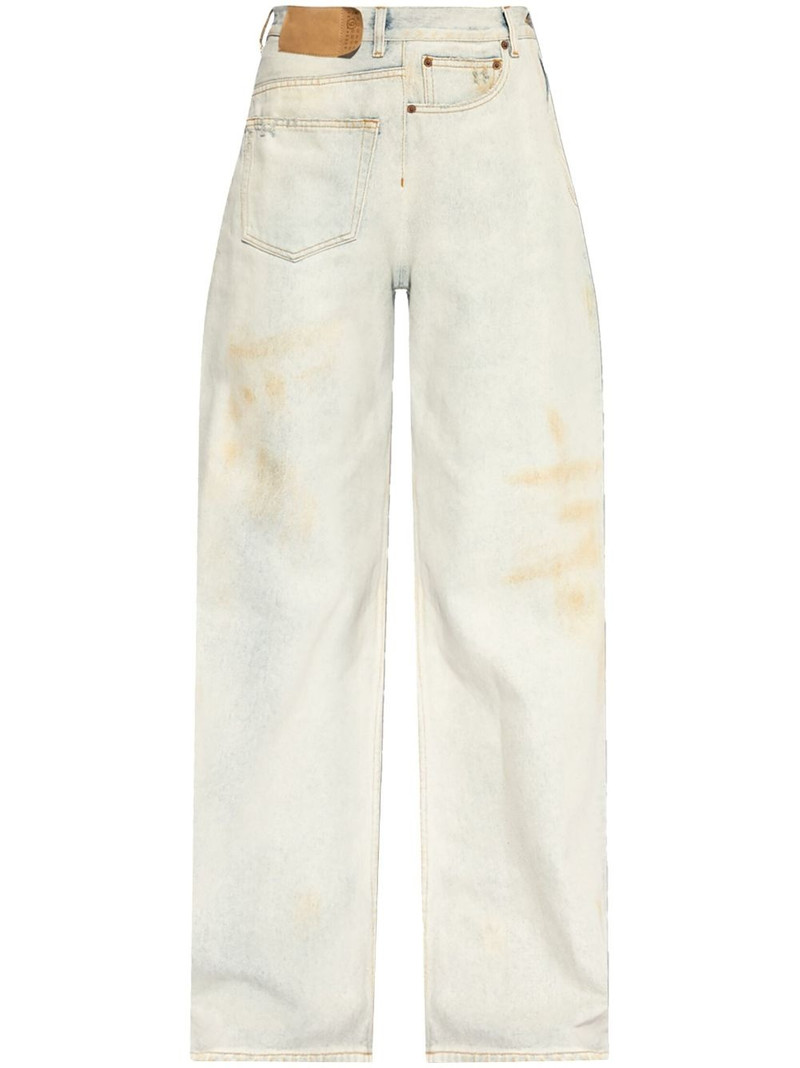 distressed wide-leg jeans 1