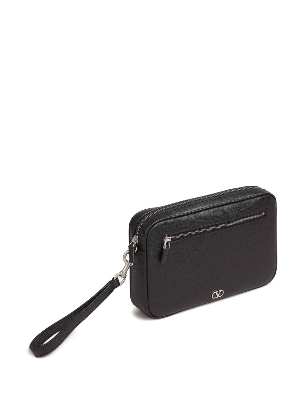 logo zip-top clutch bag - 3
