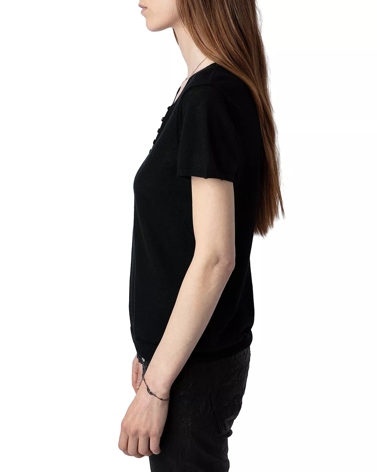 Celsy Cashmere Henley Sweater - 4