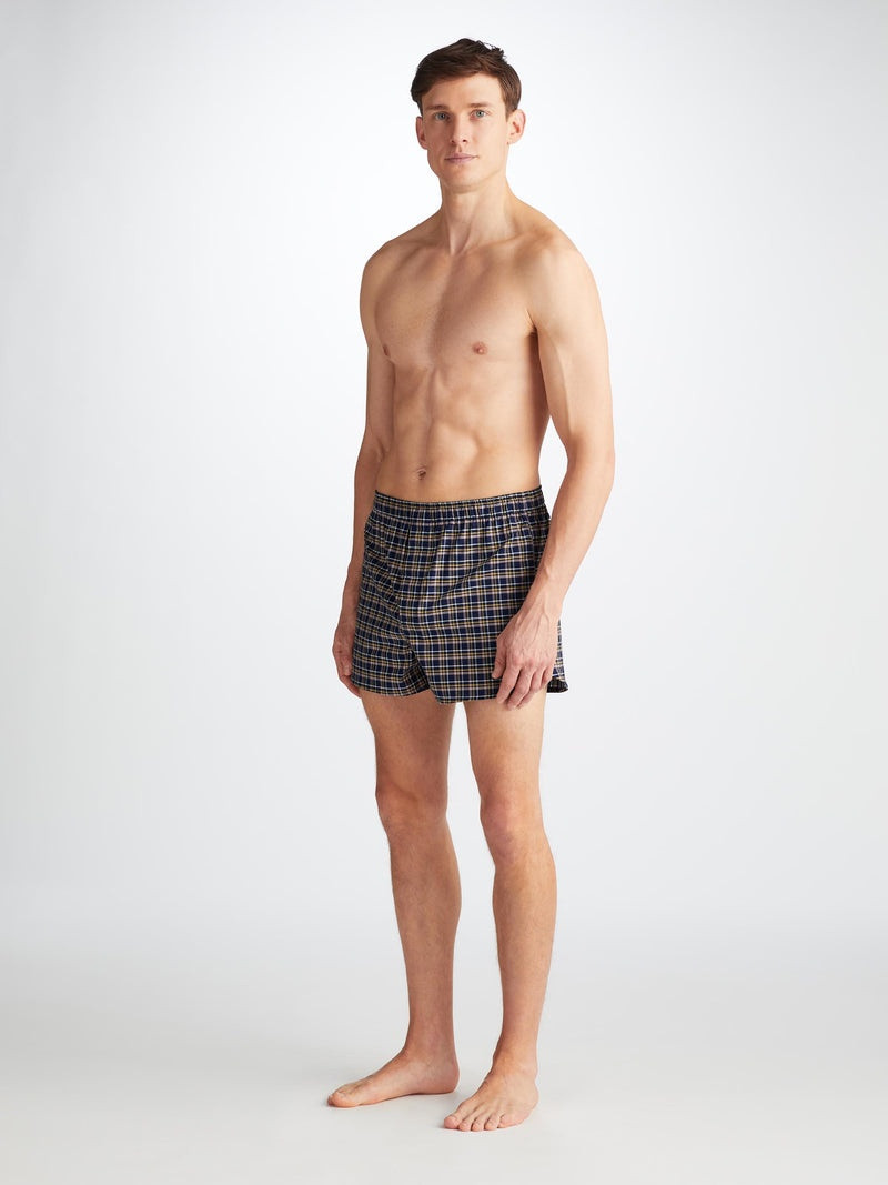 Men's Modern Fit Boxers Barker 37 Cotton Navy 3