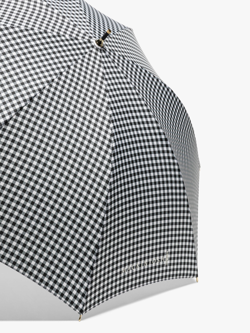 Mackintosh HERIOT BLACK X WHITE SHEPHERD CHECK STICK UMBRELLA outlook