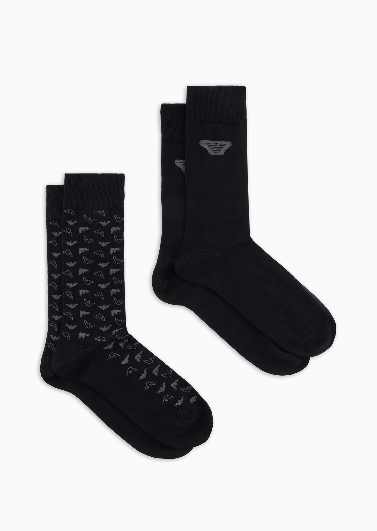 Two-pack of socks with op-art jacquard pattern - 1