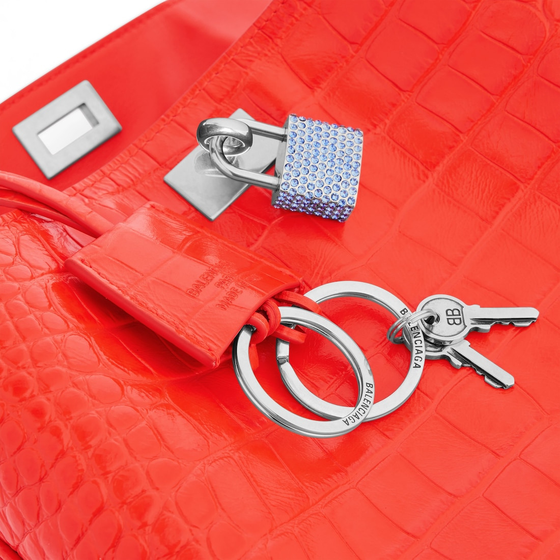 Women's Rodeo Handbag Mini With Rhinestones in Pop Orange - 6
