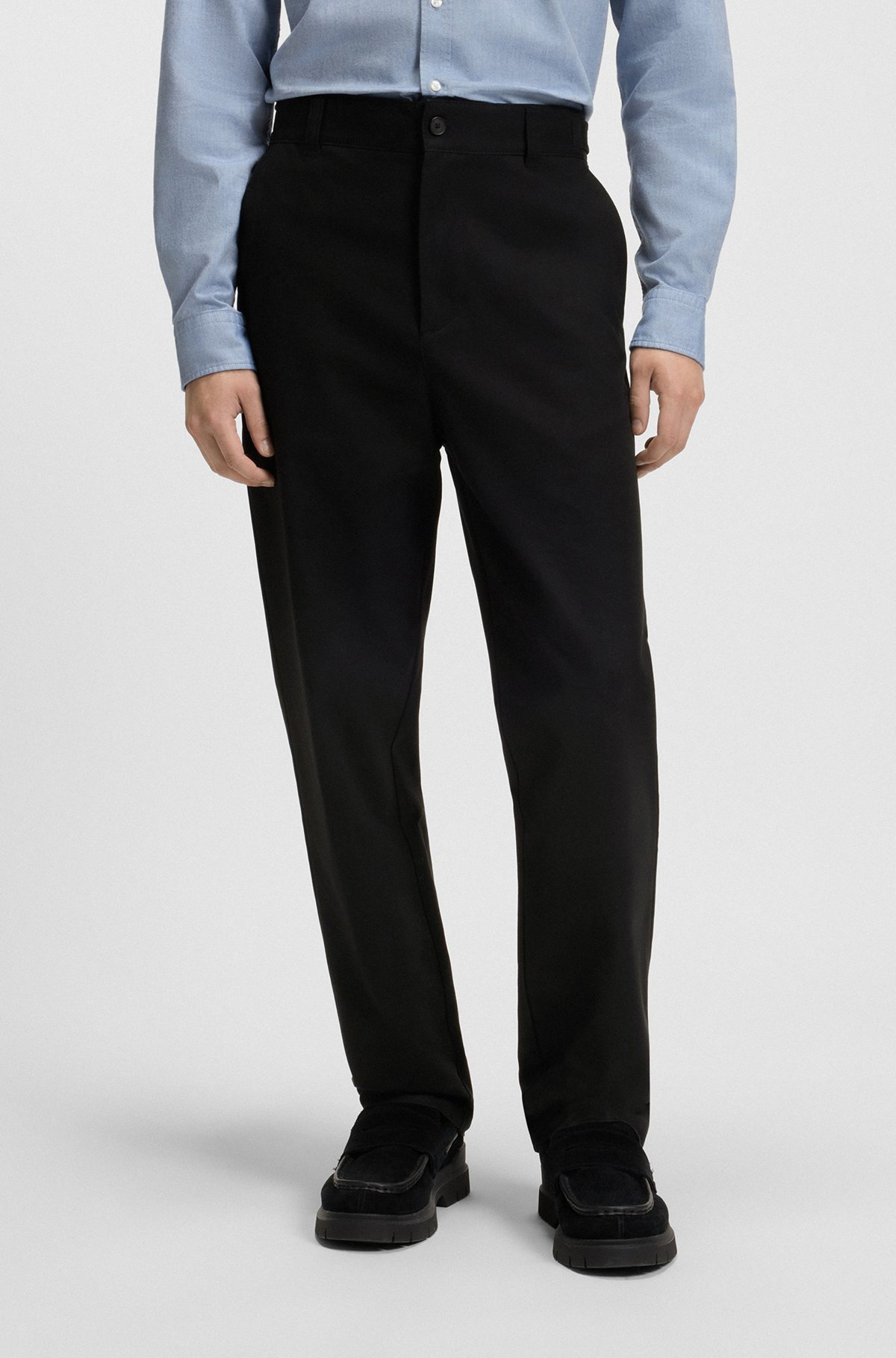 SLIM-FIT CHINOS IN MERCERIZED COTTON TWILL - 2