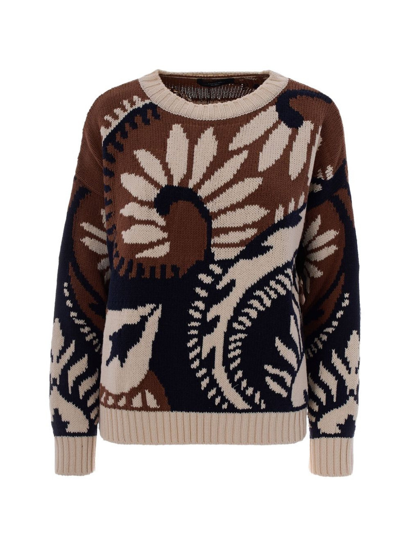 patterned-jacquard sweater 1