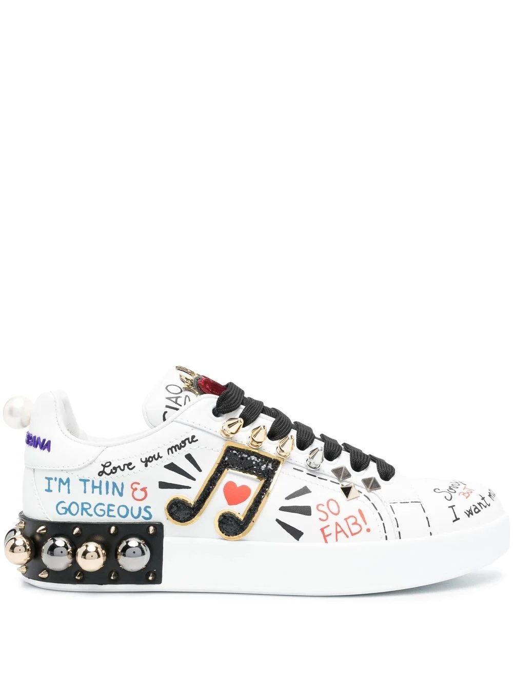 Portofino appliqué sneakers - 2