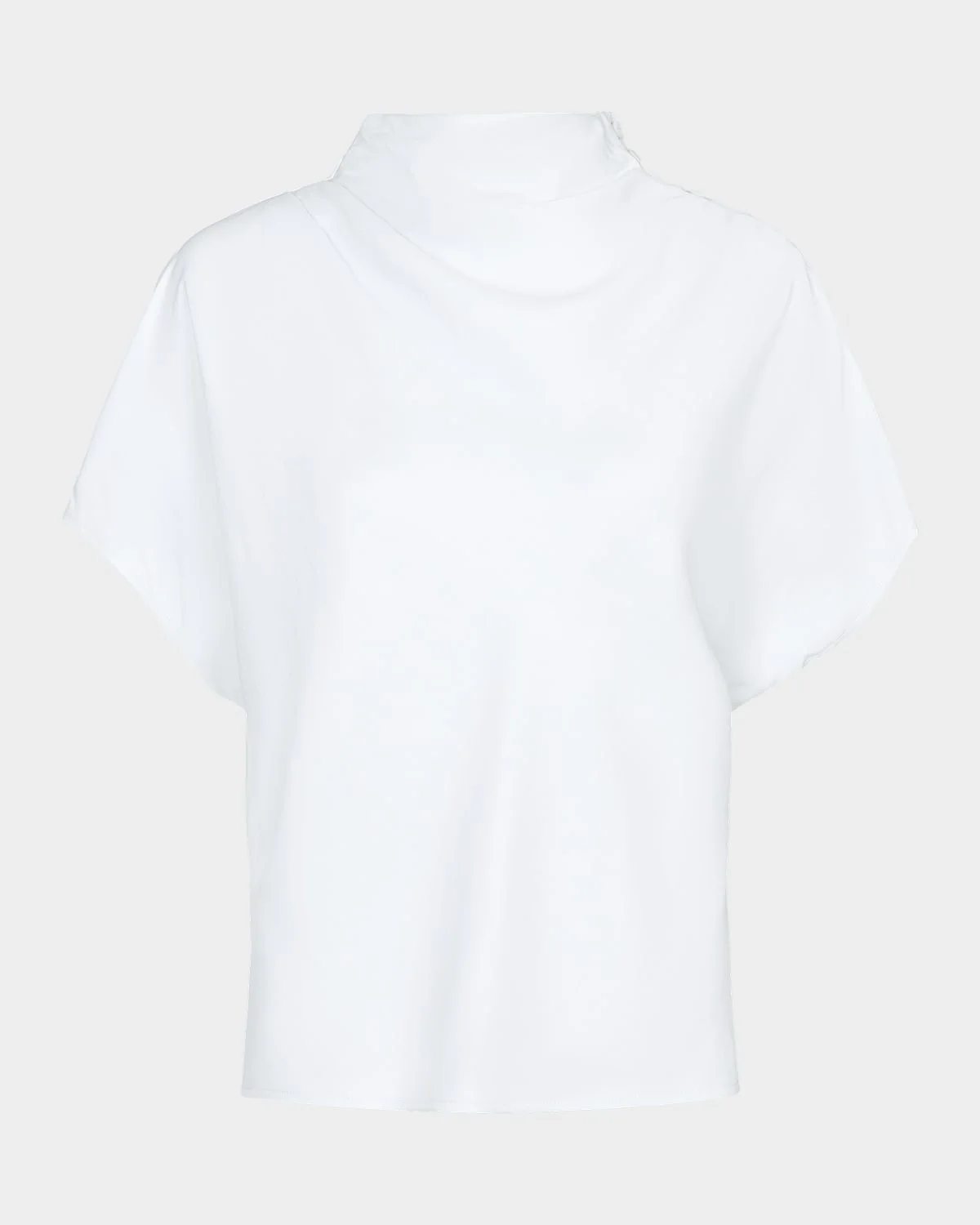 Draped Mock-Neck Tee - 1