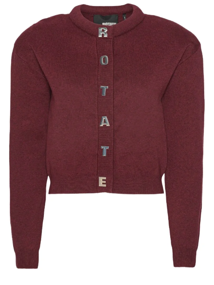 COTTON AND CASHMERE CARDIGAN WITH LETTERS - 1