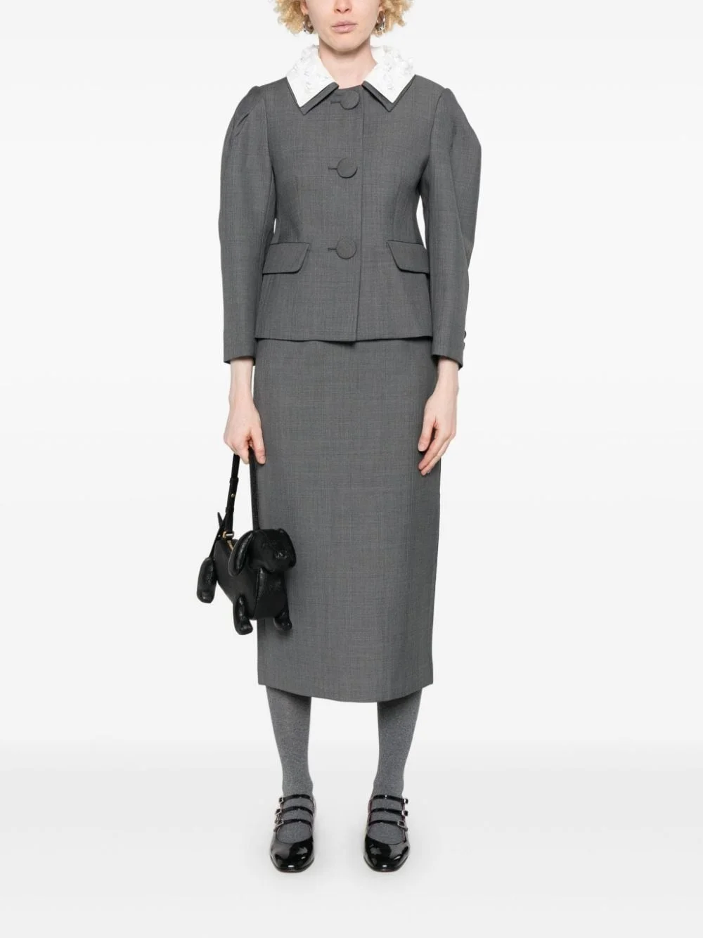 SHUSHU/TONG sequinned-collar jacket | REVERSIBLE