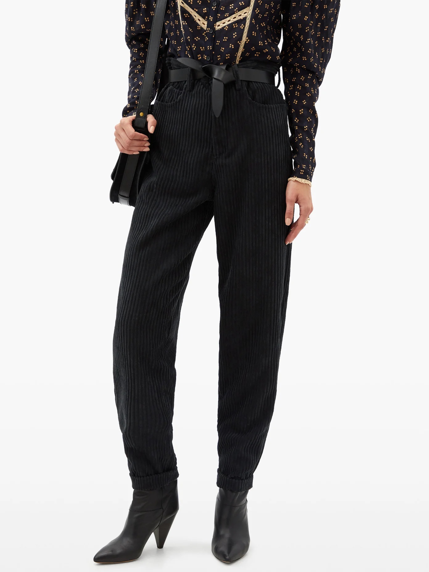 Decorsy high-rise tapered corduroy trousers - 6