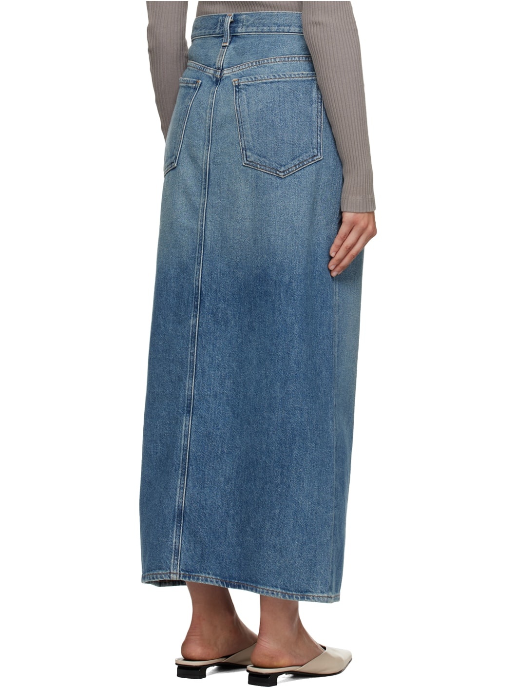 Blue Leif Denim Maxi Skirt - 3