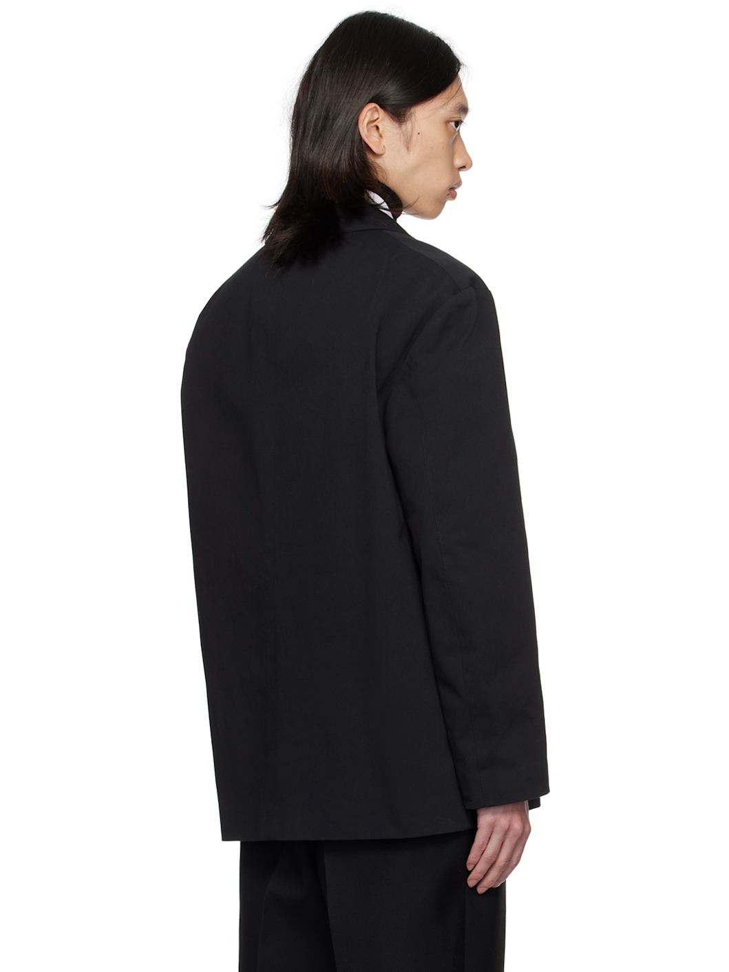 Black Cotton Jacket - 3