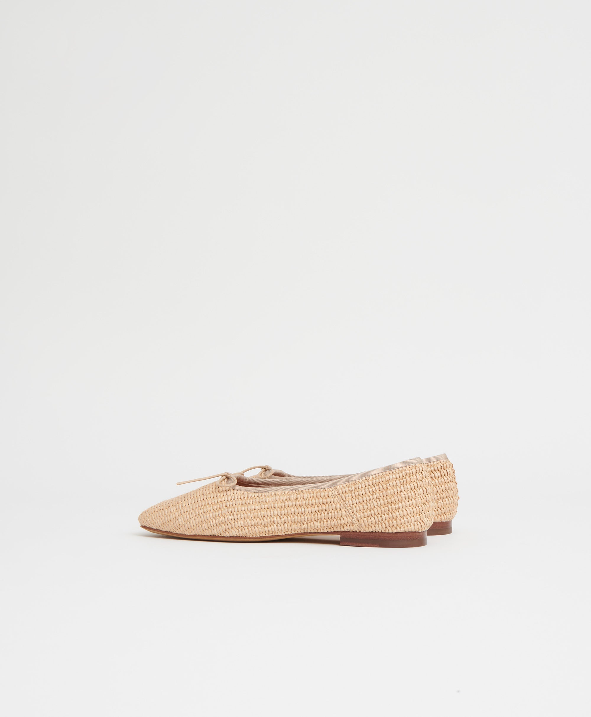 RAFFIA SQUARE TOE BALLERINA - 4