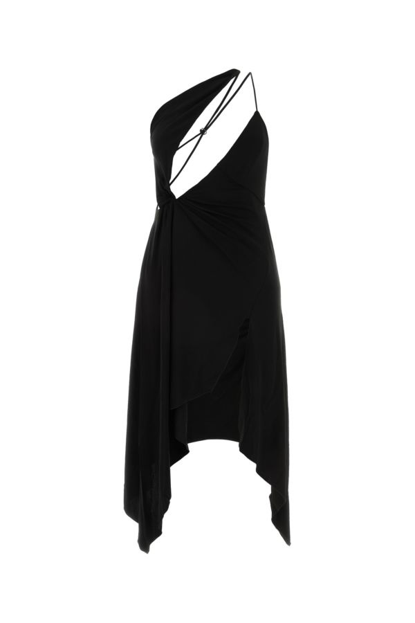 Black stretch viscose dress - 1
