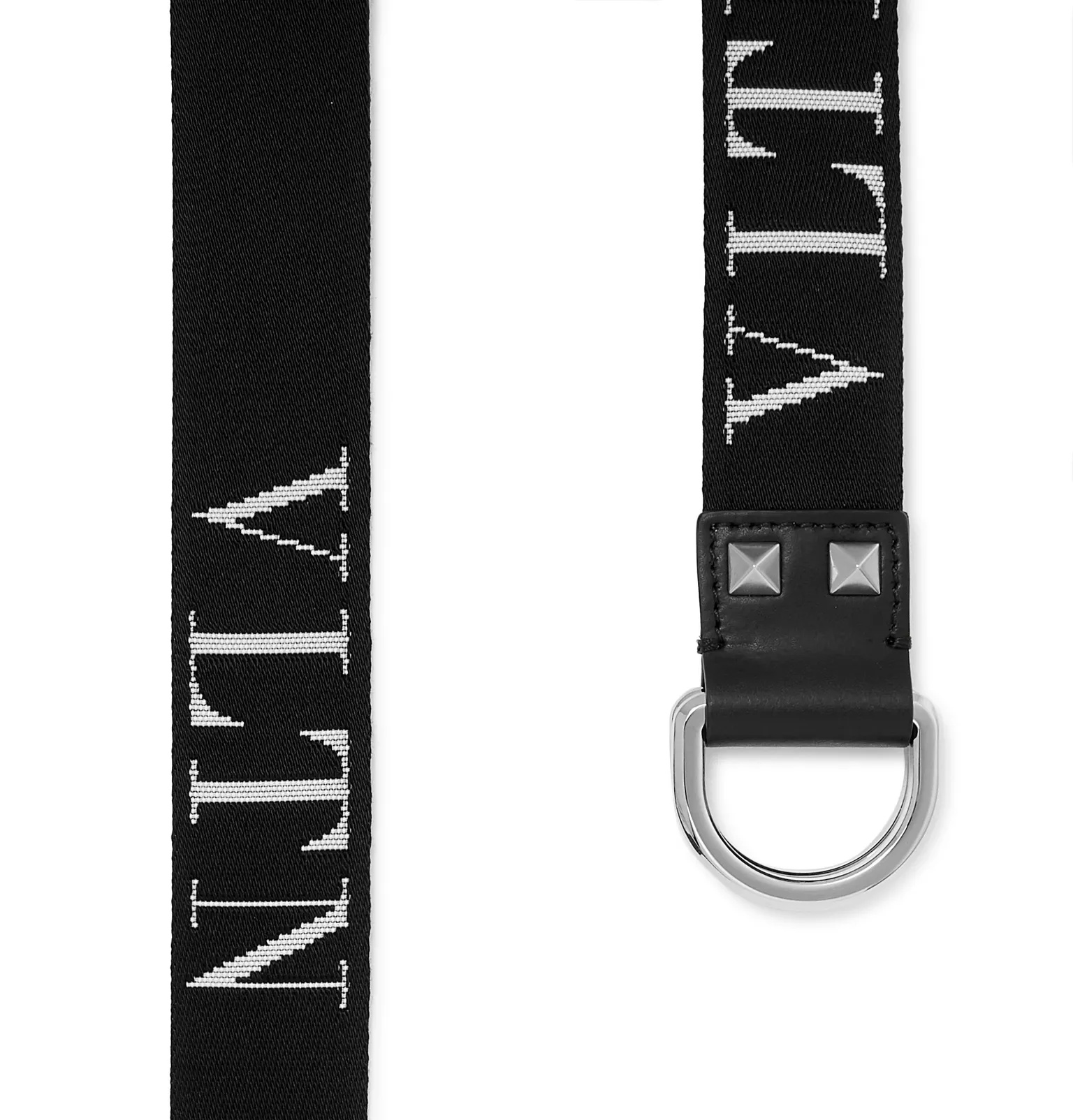 Valentino Garavani 3cm Leather-Trimmed Logo-Jacquard Webbing Belt - 3