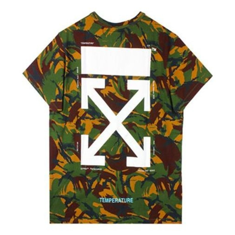 Off-White Off-White Green Camouflage Arrows Short Sleeve OMAA002S188780129901 outlook