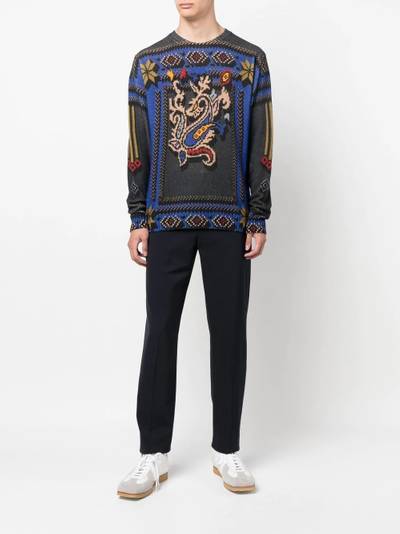 Etro Printed virgin-wool jumper outlook