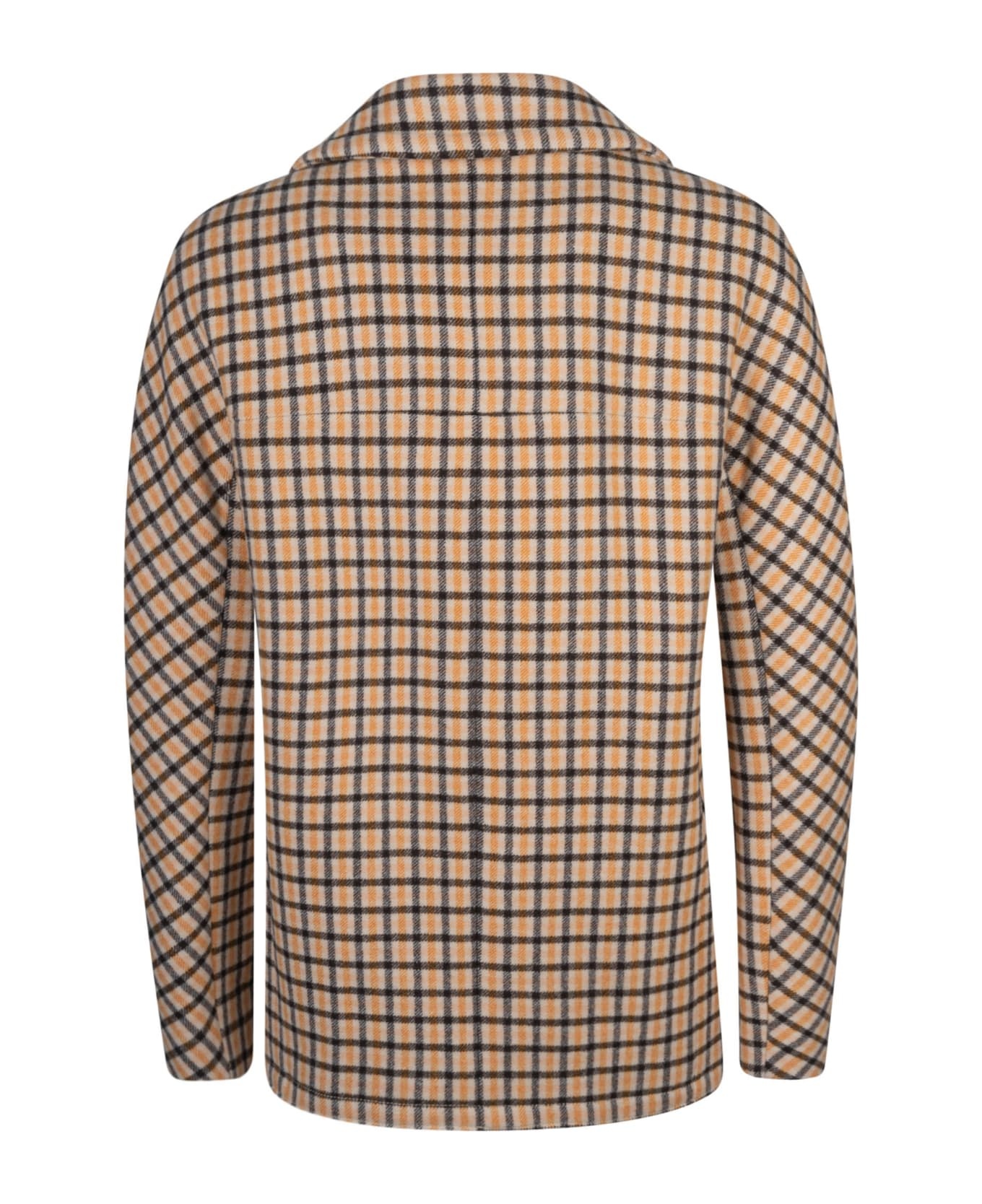 Double-breast Check Jacket - 2