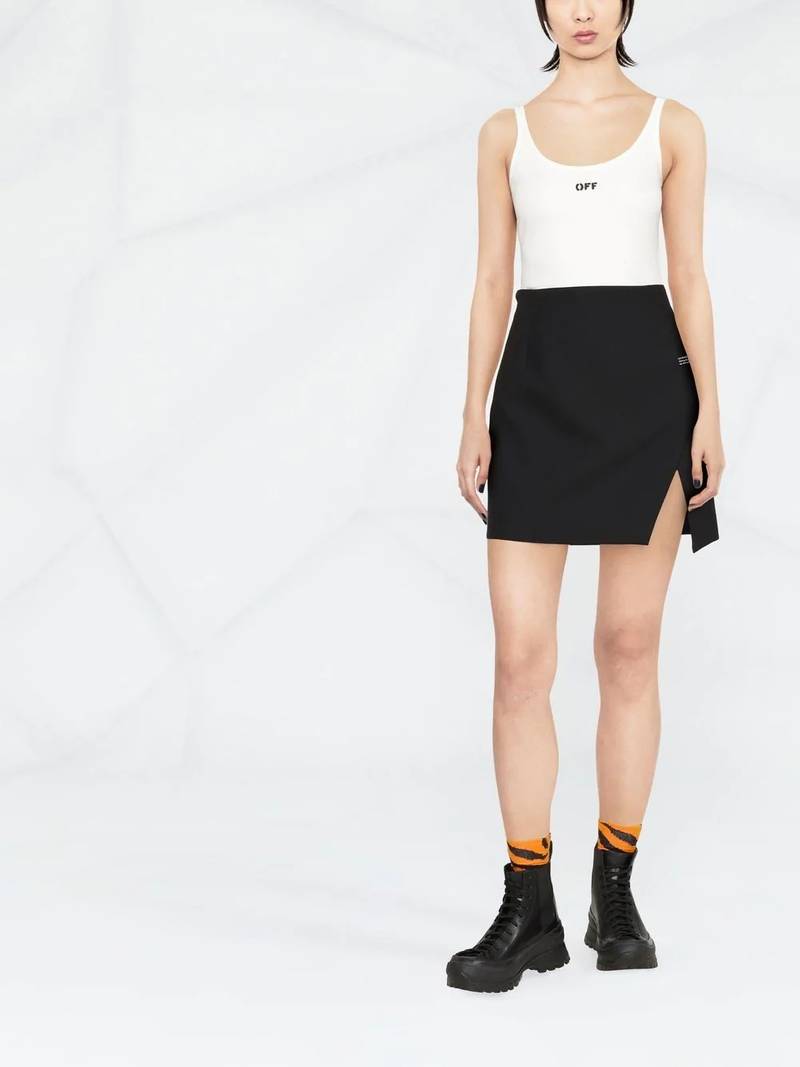 Off-White high-waisted mini skirt outlook