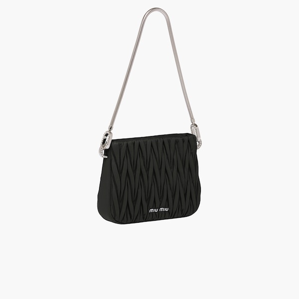 Miu Sassy matelassé nappa leather handbag - 6