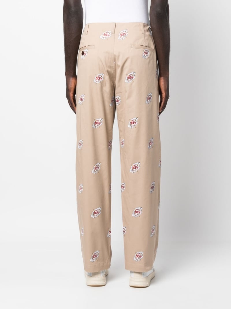 X Roy Lichtenstein cotton chino trousers - 4
