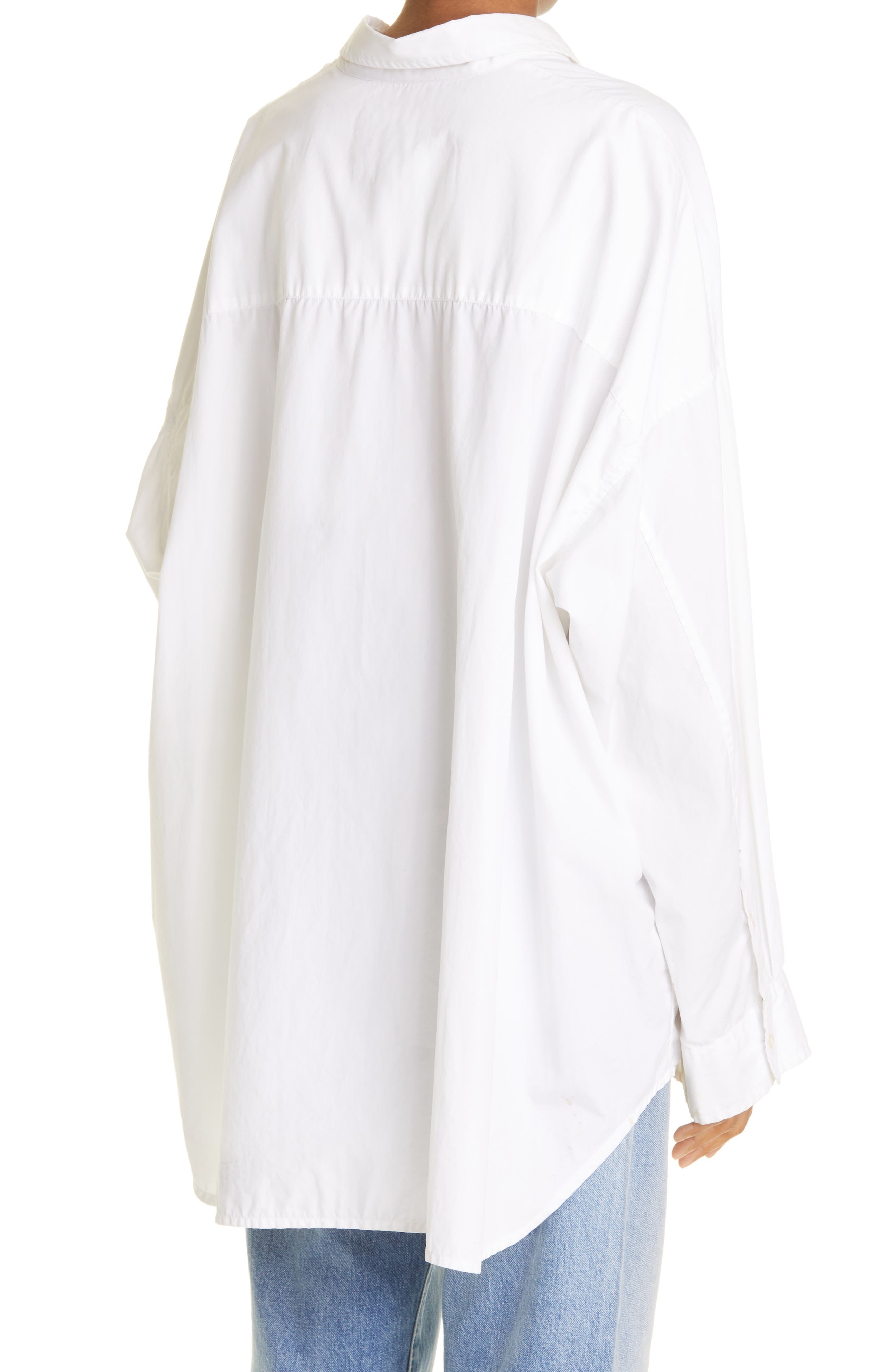 Oversize Oxford Button-Up Shirt - 2