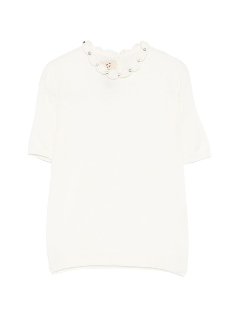 embellished scalloped virgin wool blouse 1