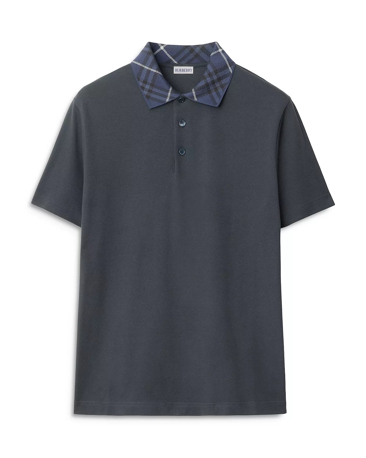 Slim Fit Check Collar Polo - 1