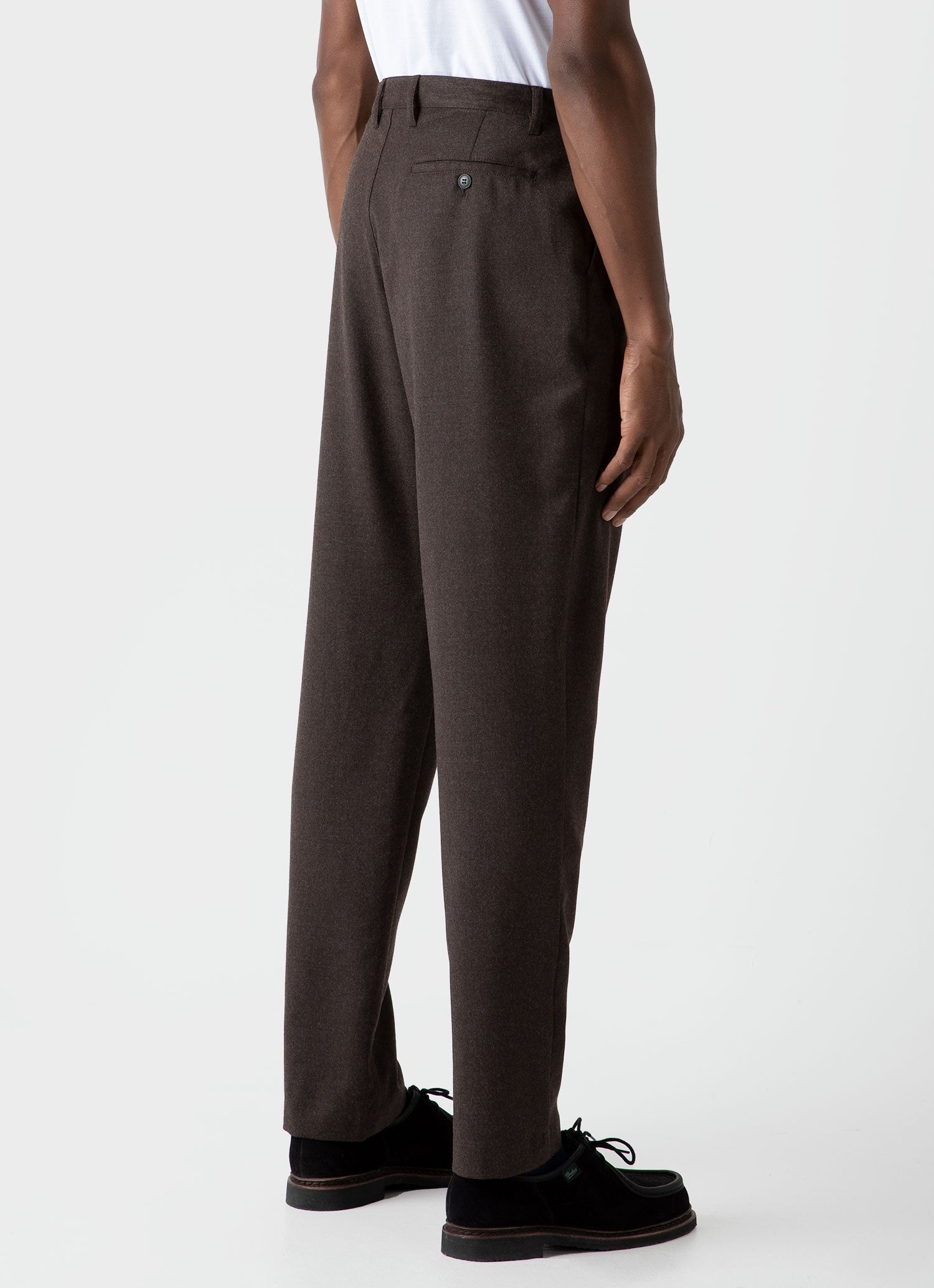 Pleated Wool Flannel Trouser - 4