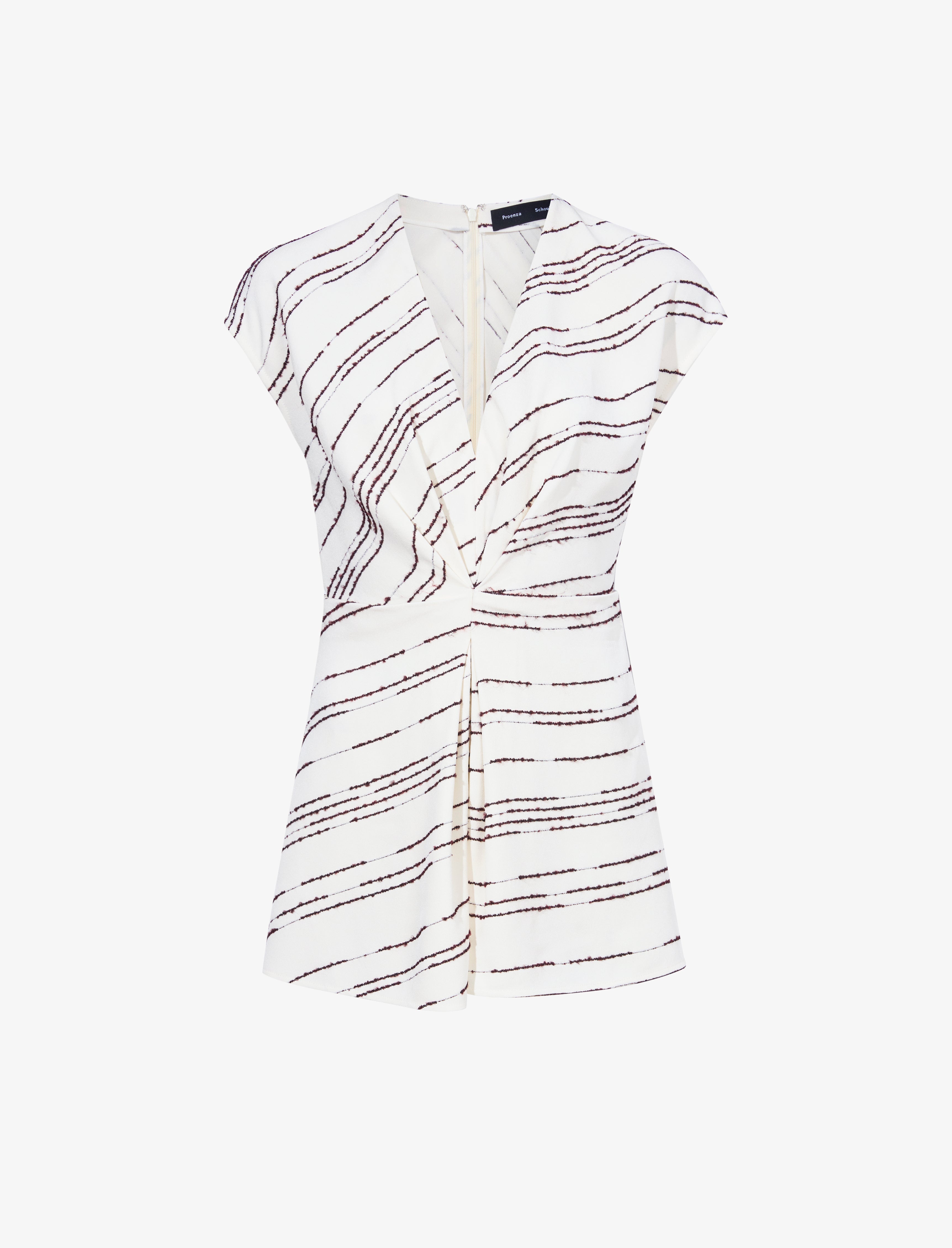 Stella Top in Textured Stripe Flou - 1