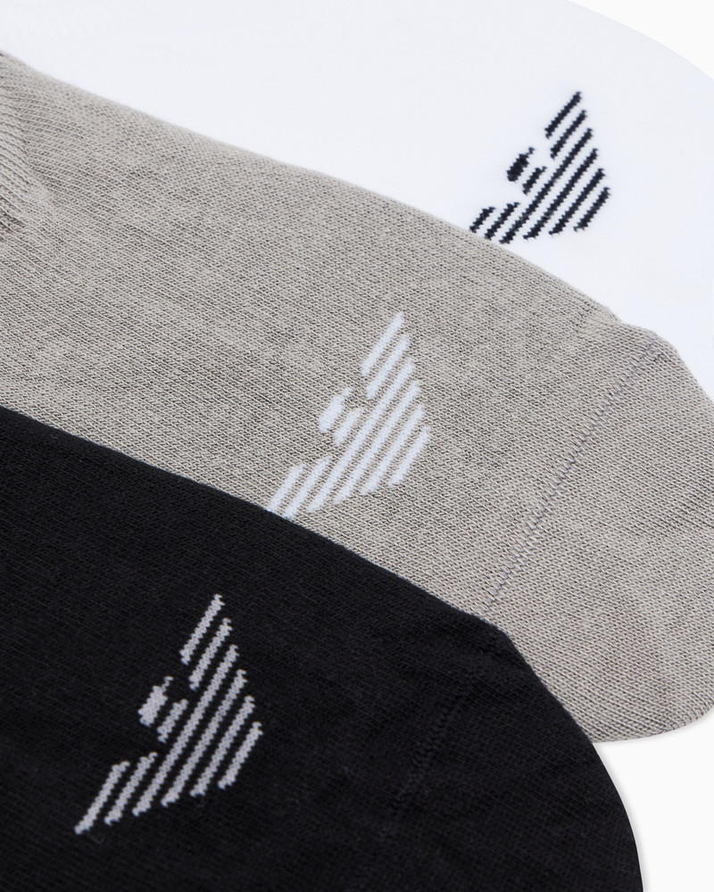EMPORIO ARMANI THREE-PACK OF EAGLE LOGO TRAINER SOCKS outlook