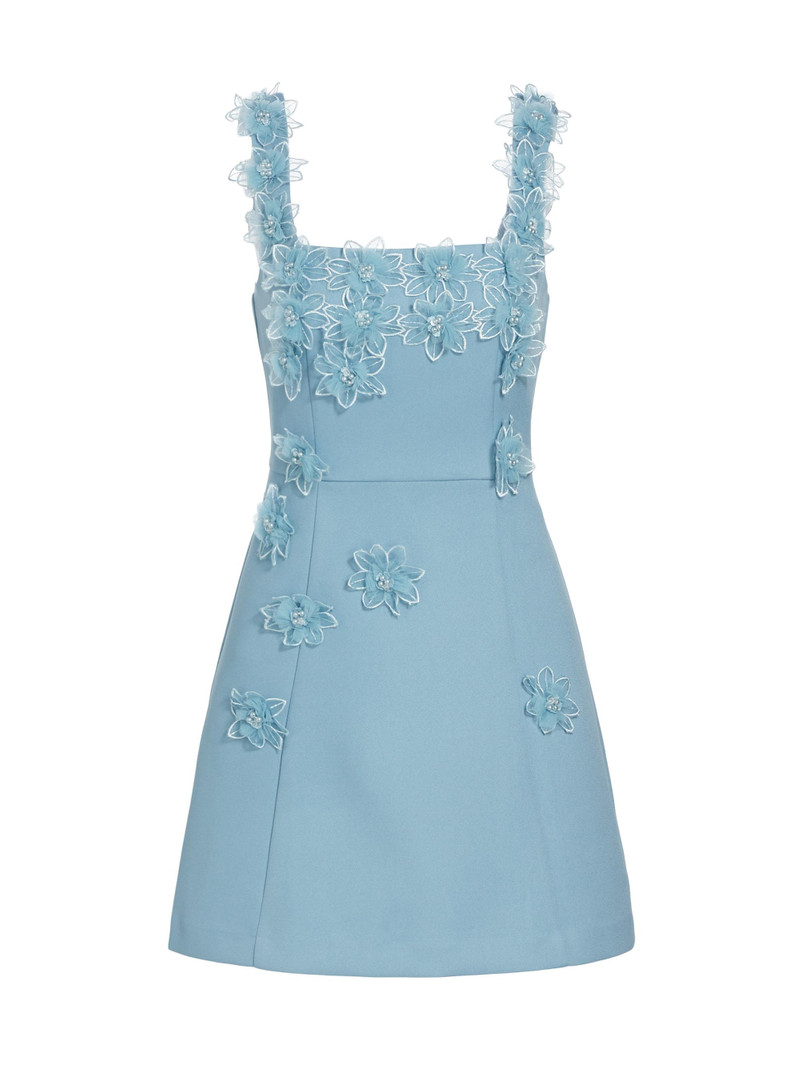 Women's Bruges Floral Appliqué Minidress - Cornflower 1