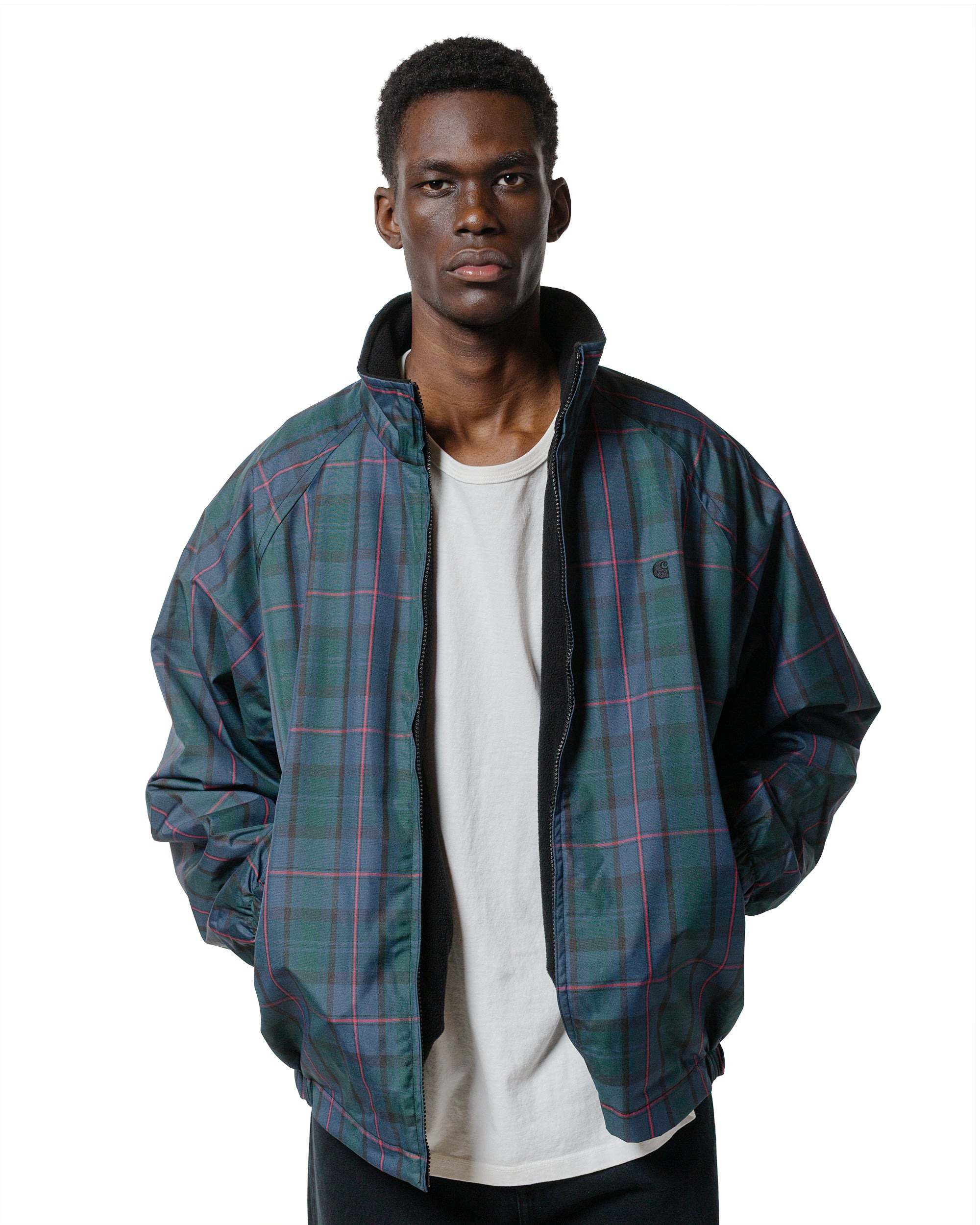 Carhartt W.I.P. Reversible Planner Check Jacket Air Force Blue/Black - 3
