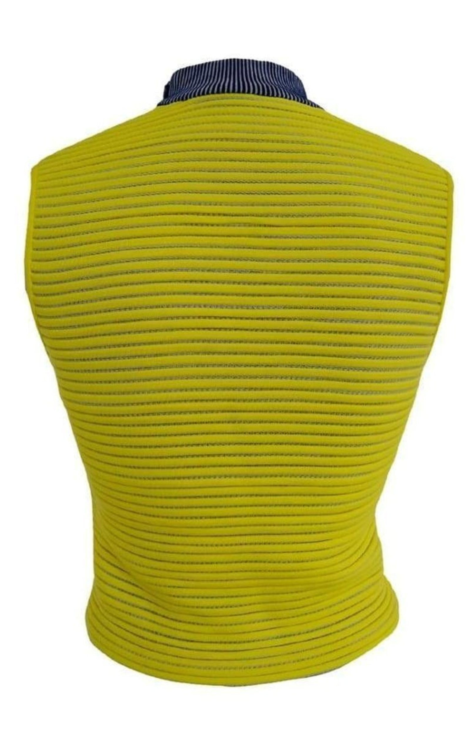 Neon-Yellow Cycling Sleeveless Top - 2