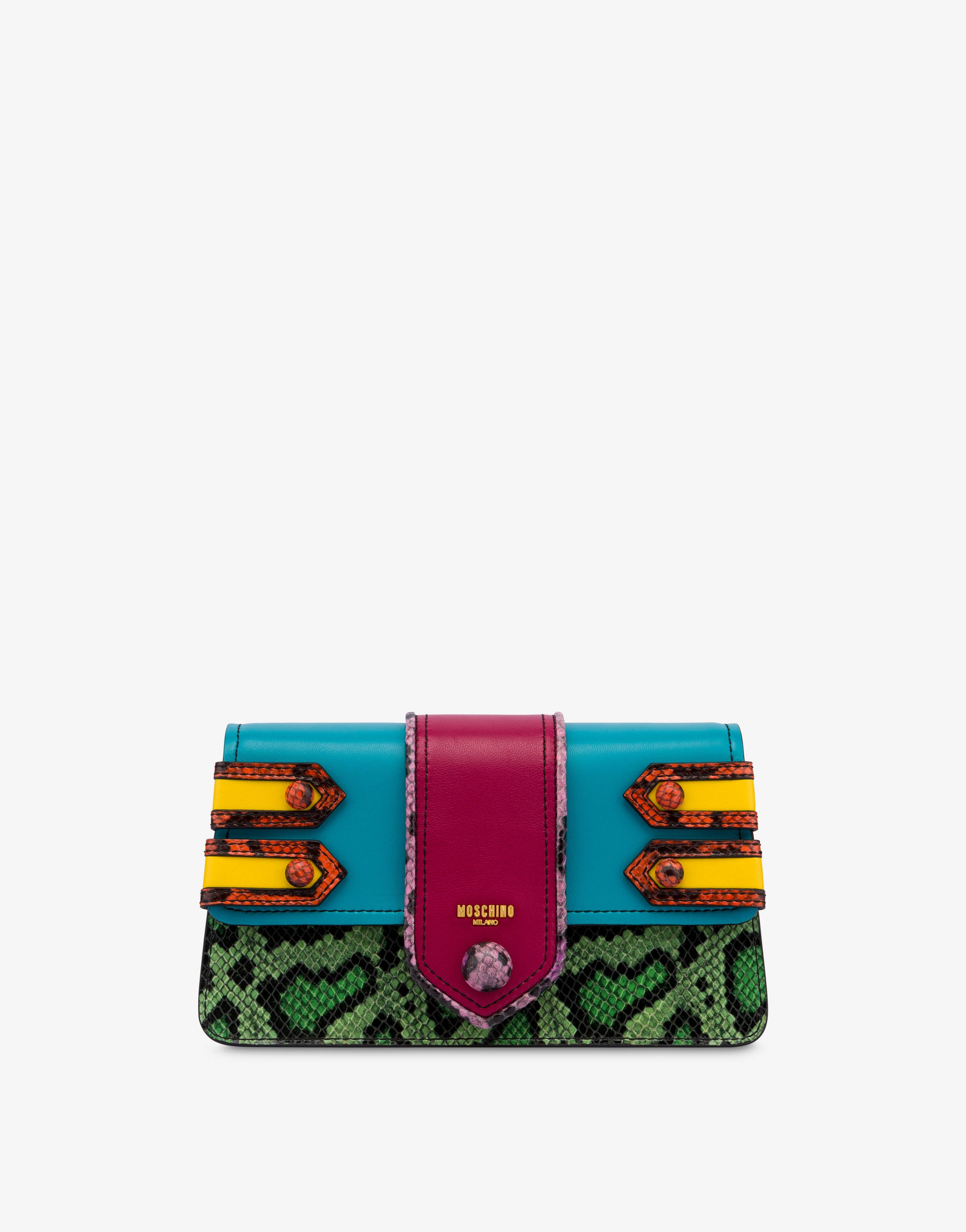 PATCHWORK CALFSKIN CLUTCH - 1