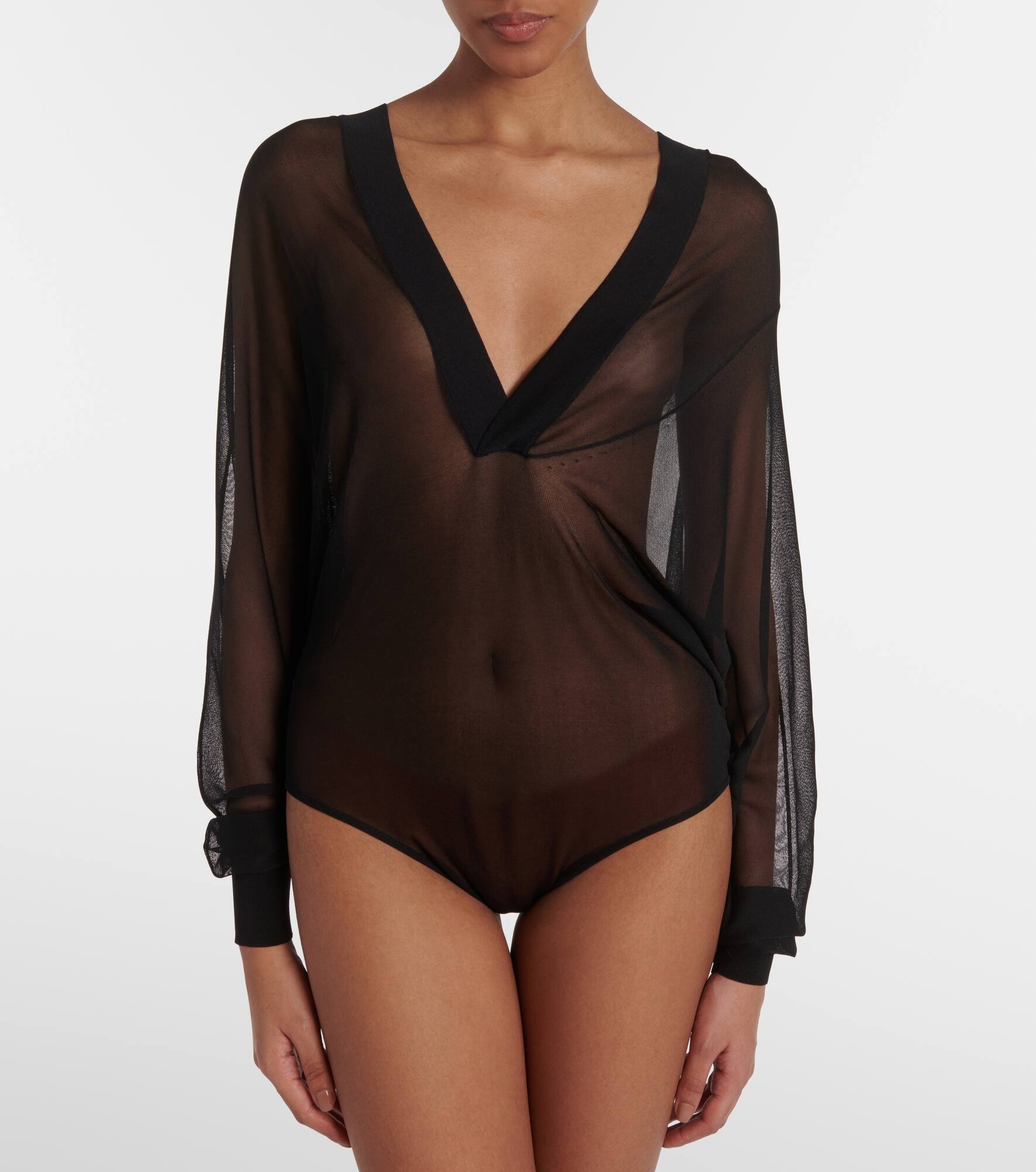 Sheer hooded bodysuit - 3