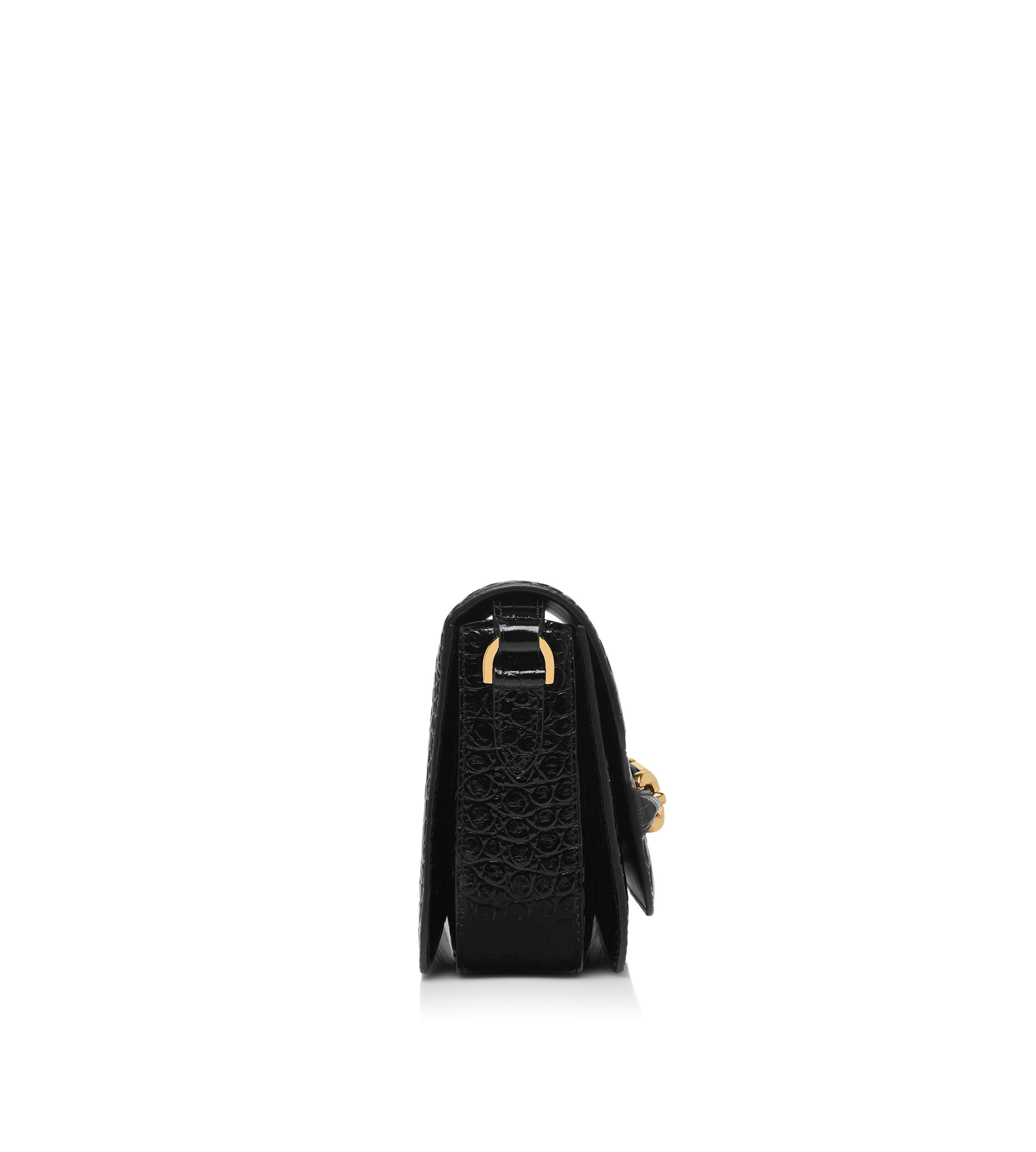SHINY STAMPED CROCODILE LEATHER WHITNEY MEDIUM SHOULDER BAG - 2