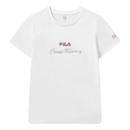 (WMNS) FILA Athletics Logo Printing White A11W121104F-WT - 1
