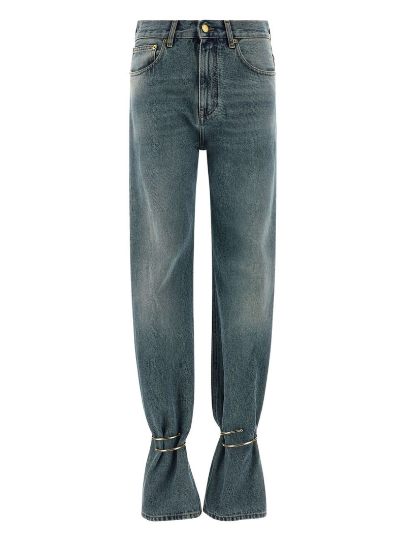 Marion hoop-detail cotton jeans 1