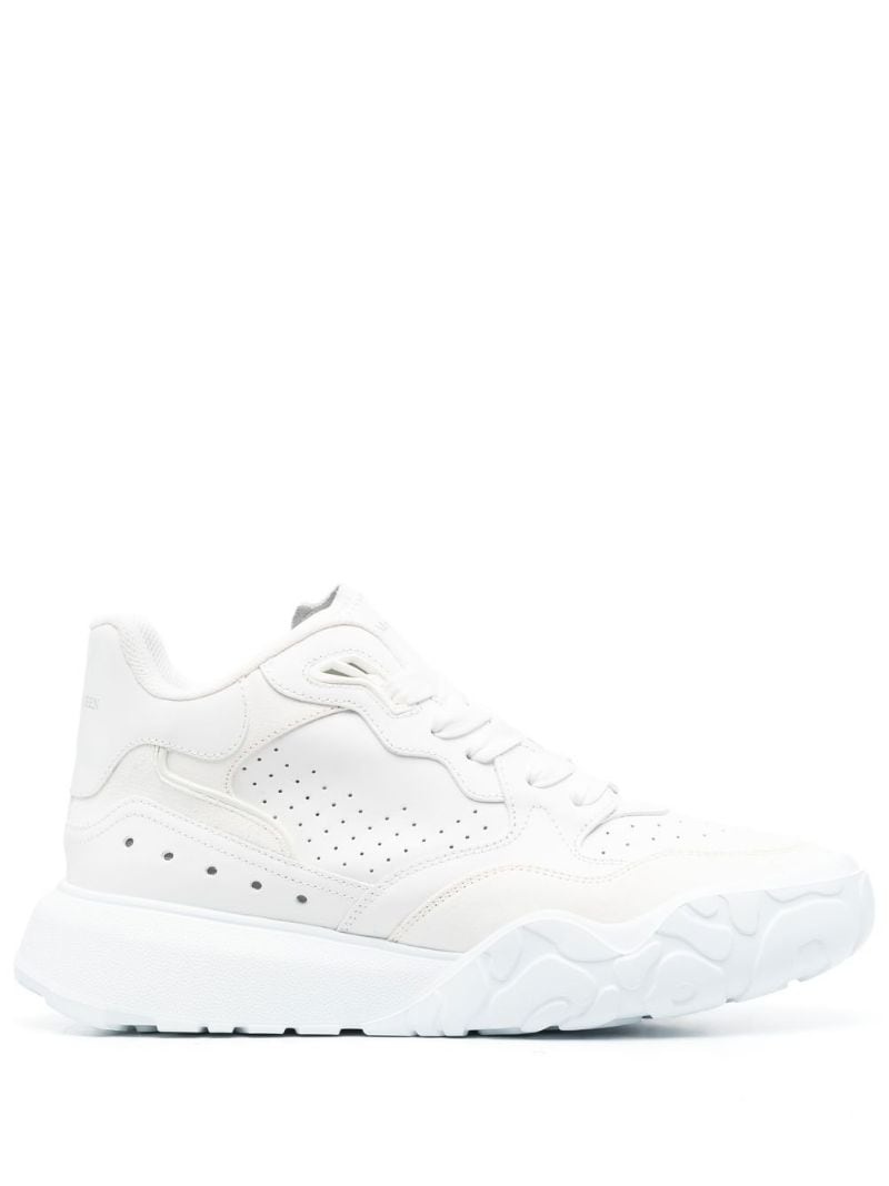 perforated low-top sneakers - 1