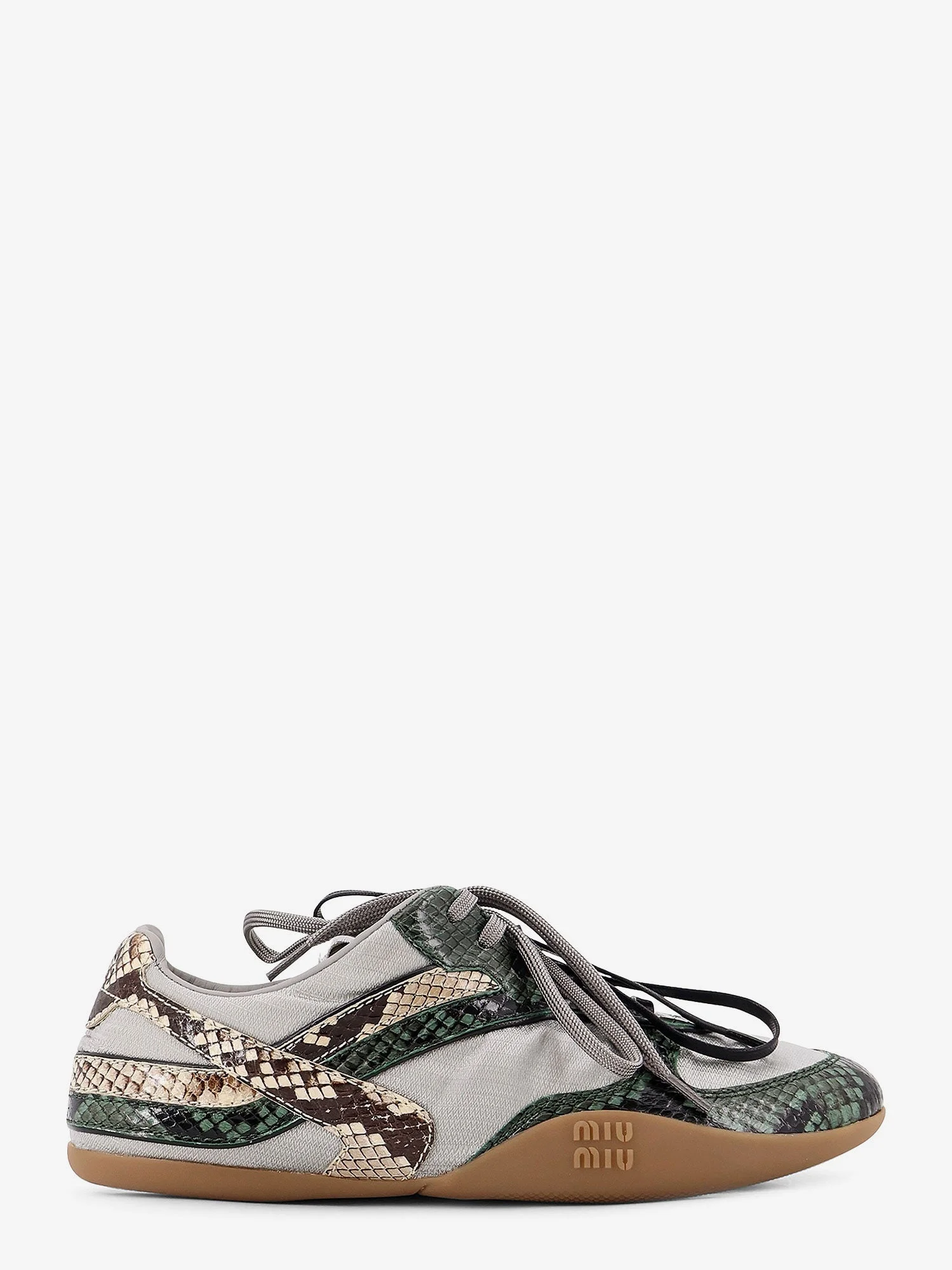 Gymnasium Technical Fabric And Python-Print Aisley Sneakers - 1