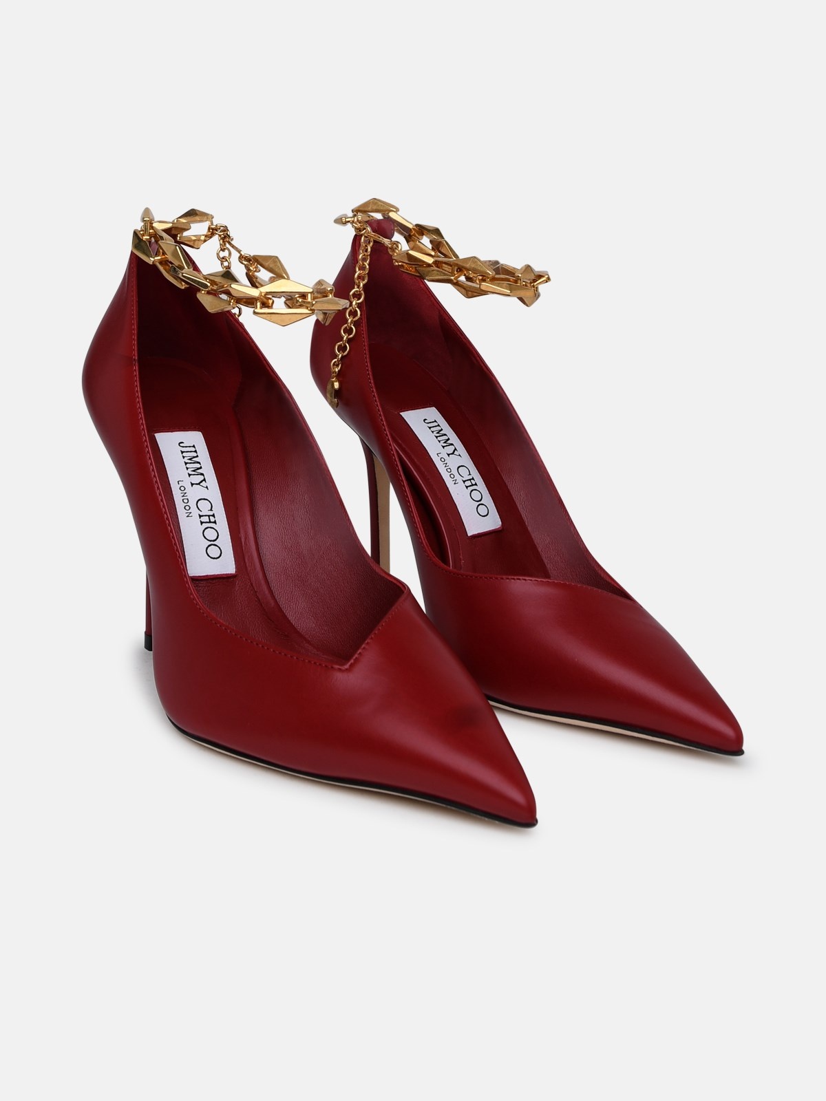 Diamond pumps in red leather - 2