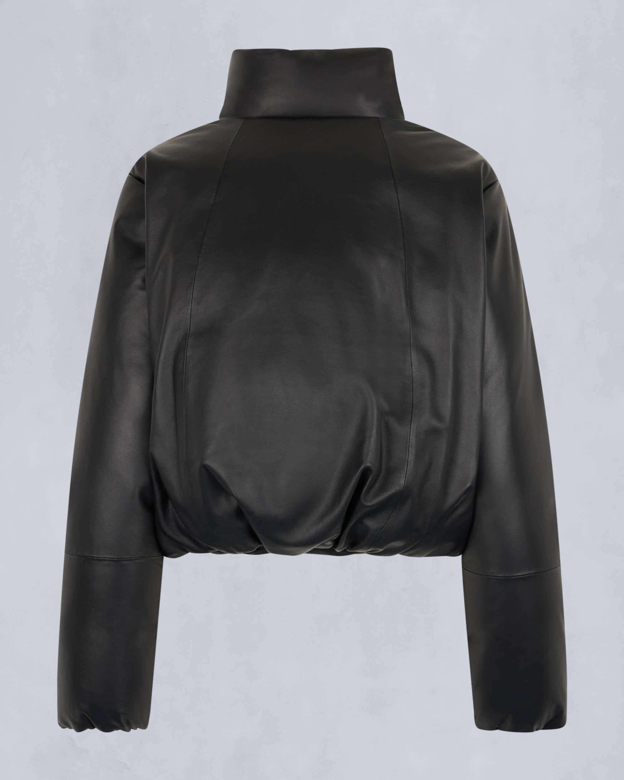 MALACHITE LEATHER DOWN PUFFER - 6