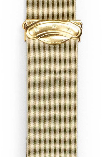 RRL by Ralph Lauren Shaw Striped Suspenders in Cream/Olive outlook