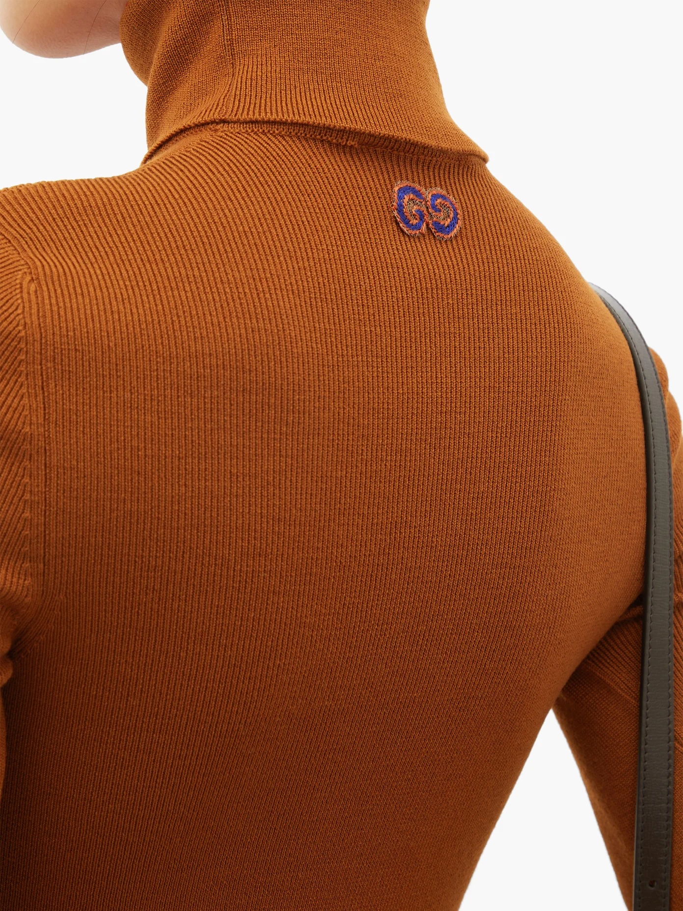 Logo-embroidered wool-blend roll-neck sweater - 4