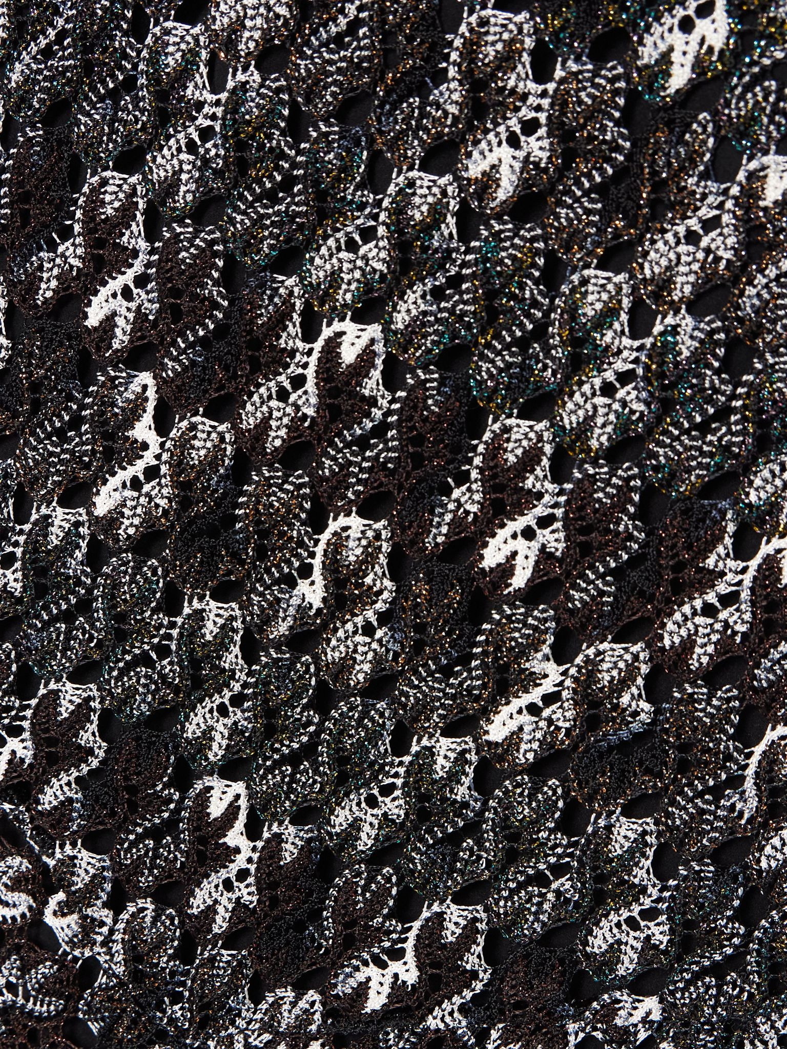 Metallic crochet-knit maxi dress Black - 4
